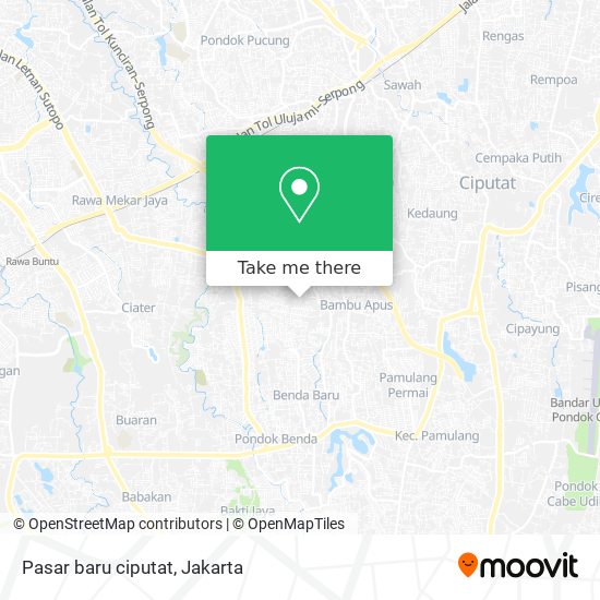 Pasar baru ciputat map