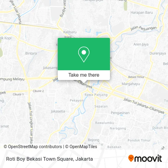 Roti Boy Bekasi Town Square map