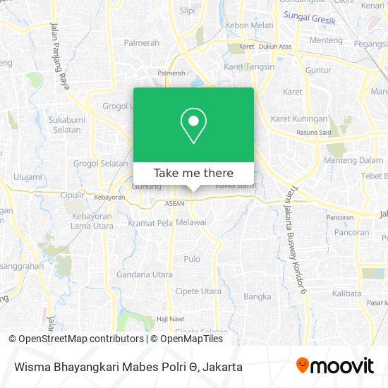 Wisma Bhayangkari Mabes Polri Θ map