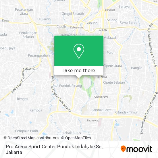 Pro Arena Sport Center Pondok Indah,JakSel map