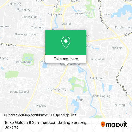 Ruko Golden 8 Summarecon Gading Serpong map