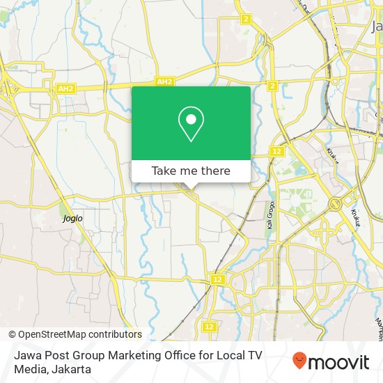 Jawa Post Group Marketing Office for Local TV Media map