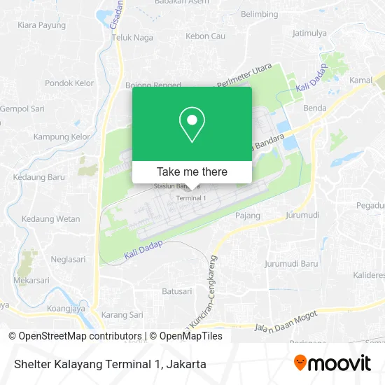 Shelter Kalayang Terminal 1 map
