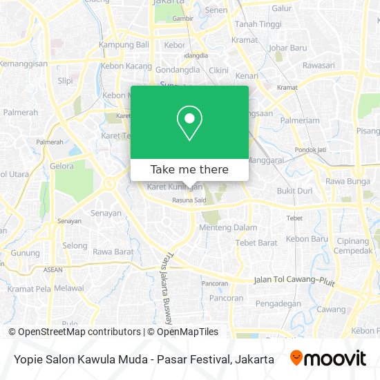 Yopie Salon Kawula Muda - Pasar Festival map