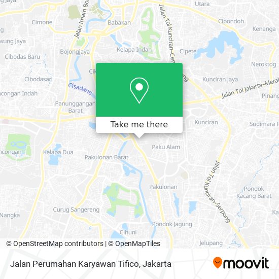 Jalan Perumahan Karyawan Tifico map
