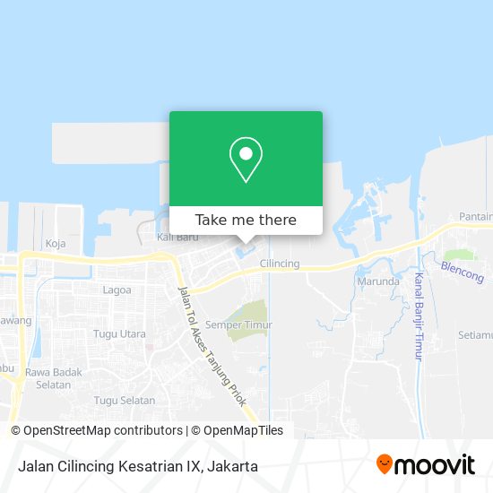 Jalan Cilincing Kesatrian IX map