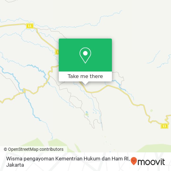 Wisma pengayoman Kementrian Hukum dan Ham RI map