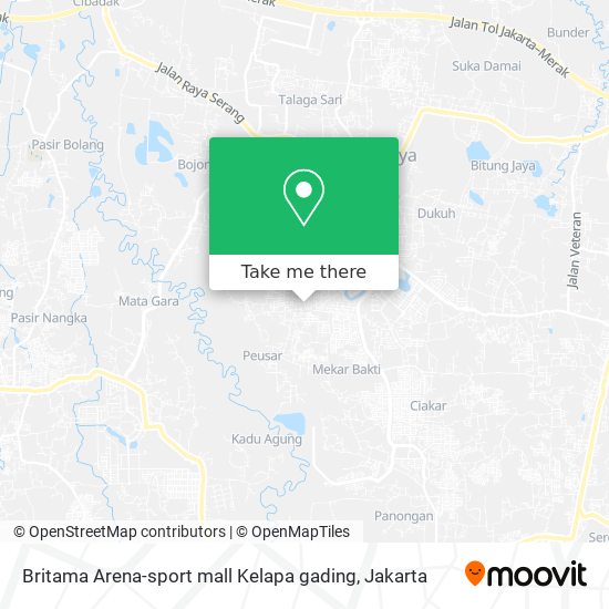 Britama Arena-sport mall Kelapa gading map