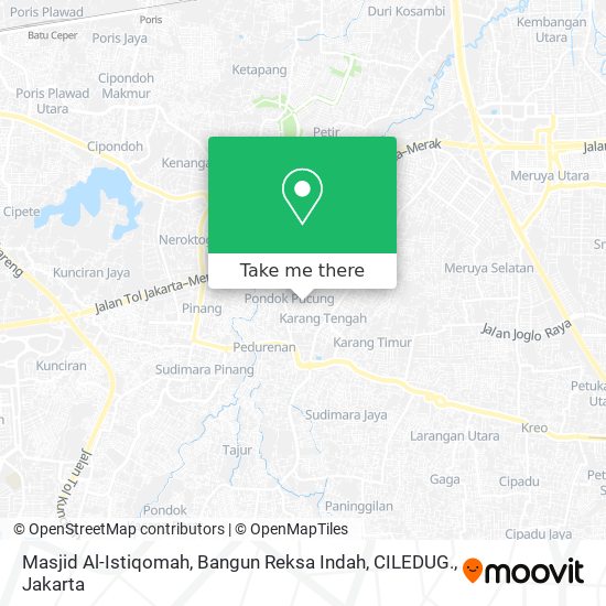 Masjid Al-Istiqomah, Bangun Reksa Indah, CILEDUG. map