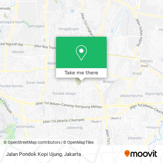 Jalan Pondok Kopi Ujung map