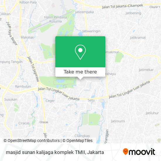 masjid sunan kalijaga komplek TMII map