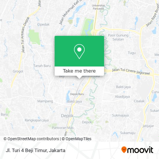 Jl. Turi 4 Beji Timur map