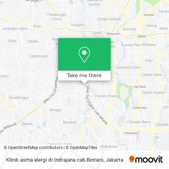 Klinik asma alergi dr.Indrajana cab.Bintaro map