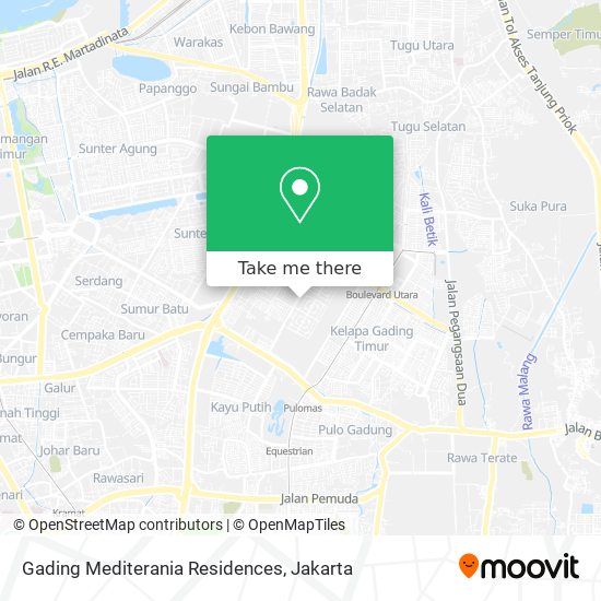 Gading Mediterania Residences map