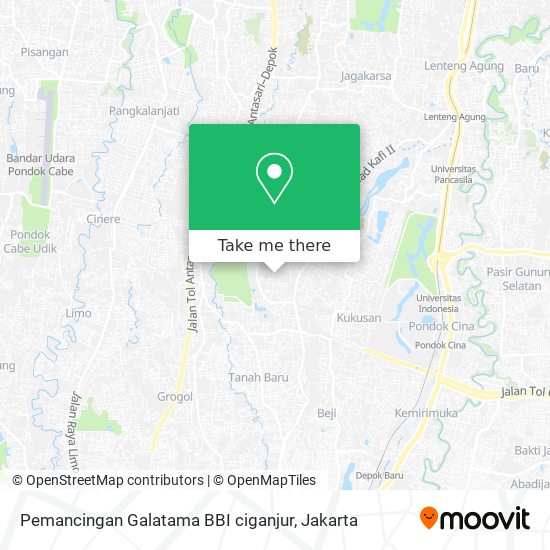 Pemancingan Galatama BBI ciganjur map
