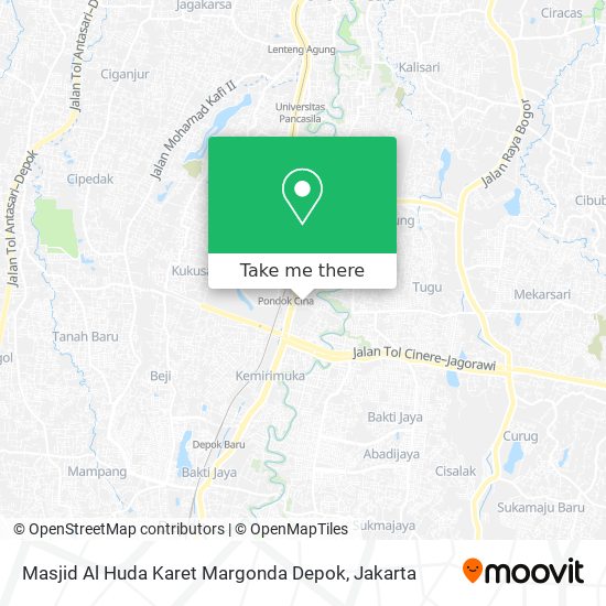 Masjid Al Huda Karet Margonda Depok map