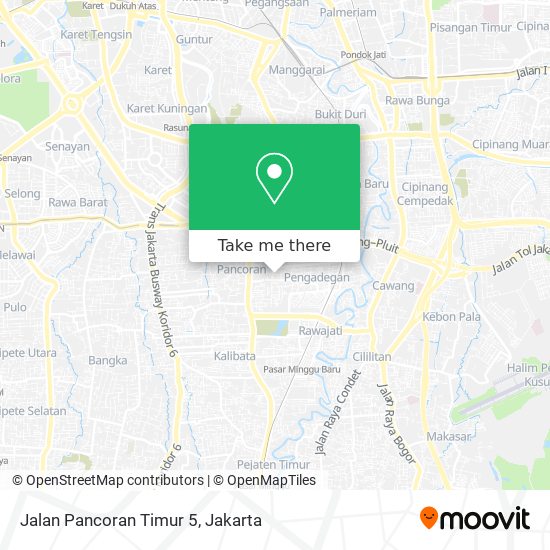 Jalan Pancoran Timur 5 map