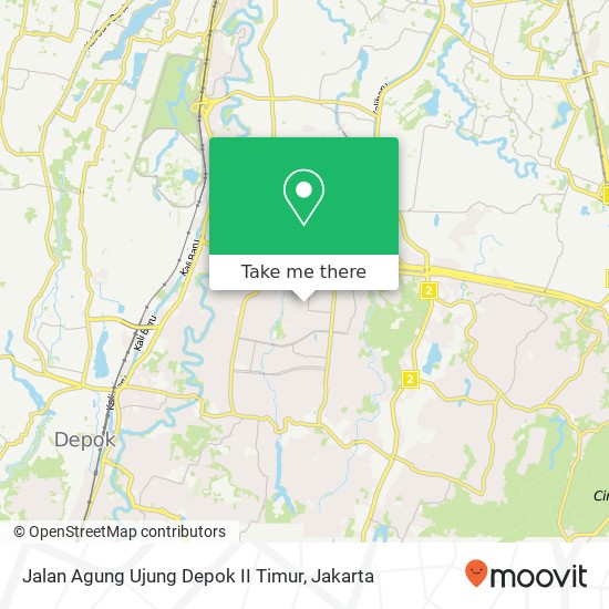 Jalan Agung Ujung Depok II Timur map