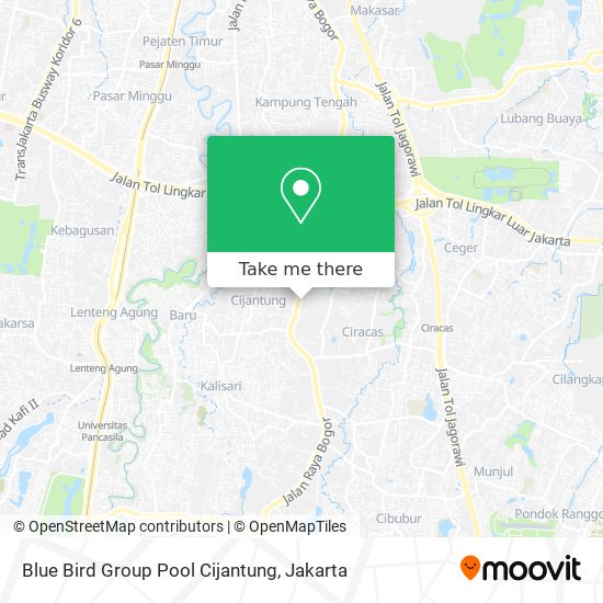 Blue Bird Group Pool Cijantung map