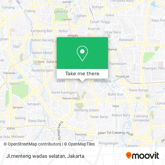 Jl.menteng wadas selatan map