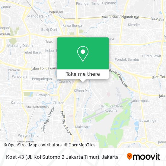 Kost 43 (Jl. Kol Sutomo 2 Jakarta Timur) map