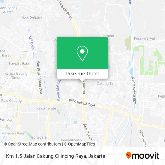 Km 1.5 Jalan Cakung Cilincing Raya map