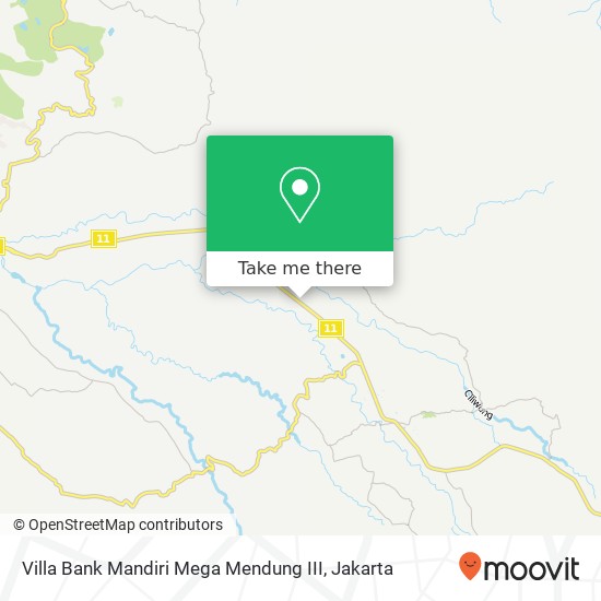 Villa Bank Mandiri Mega Mendung III map