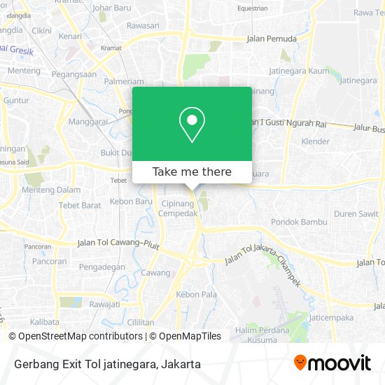 Gerbang Exit Tol jatinegara map