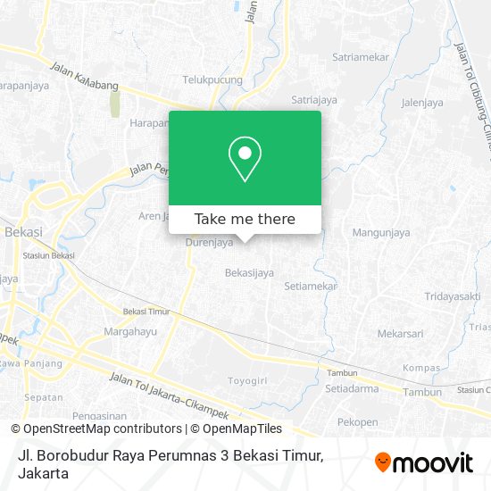 Jl. Borobudur Raya Perumnas 3 Bekasi Timur map