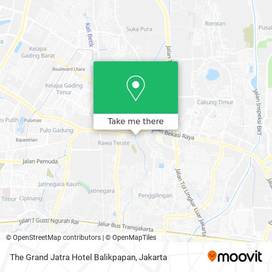 The Grand Jatra Hotel Balikpapan map