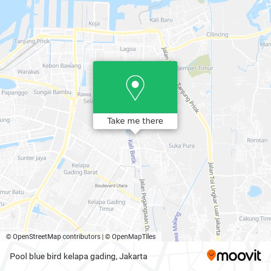 Pool blue bird kelapa gading map