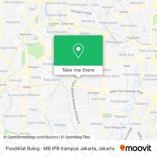 Pusdiklat Bulog - MB IPB Kampus Jakarta map