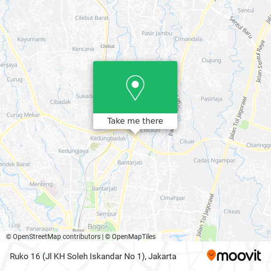 Ruko 16 (Jl KH Soleh Iskandar No 1) map