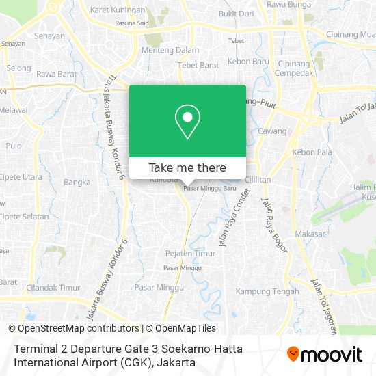 Terminal 2 Departure Gate 3 Soekarno-Hatta International Airport (CGK) map