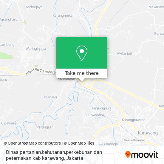 Dinas pertanian,kehutanan,perkebunan dan peternakan kab karawang map