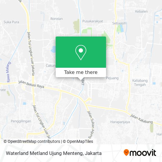 Waterland Metland Ujung Menteng map