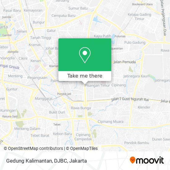 Gedung Kalimantan, DJBC map
