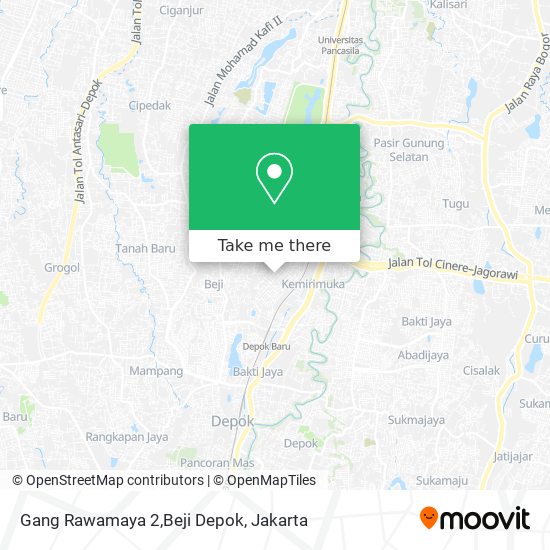 Gang Rawamaya 2,Beji Depok map