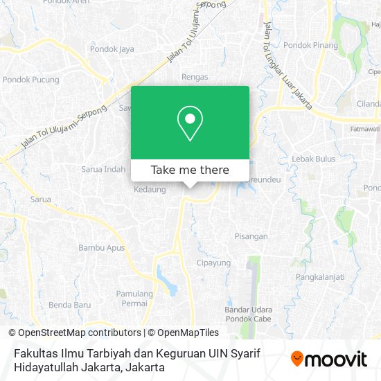 Fakultas Ilmu Tarbiyah dan Keguruan UIN Syarif Hidayatullah Jakarta map