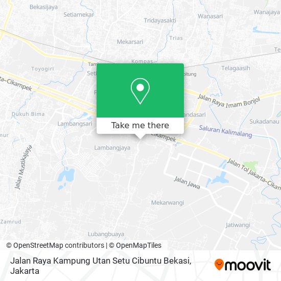 Jalan Raya Kampung Utan Setu Cibuntu Bekasi map