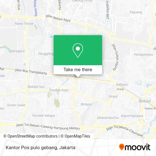 Kantor Pos pulo gebang map