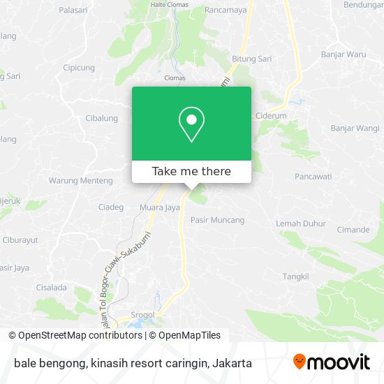 bale bengong, kinasih resort caringin map