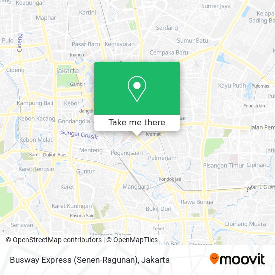 Busway Express (Senen-Ragunan) map