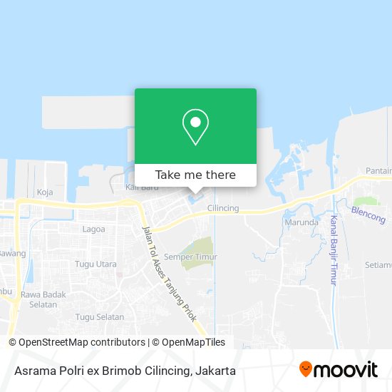 Asrama Polri ex Brimob Cilincing map
