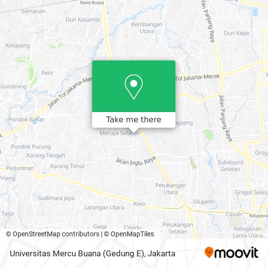 Universitas Mercu Buana (Gedung E) map