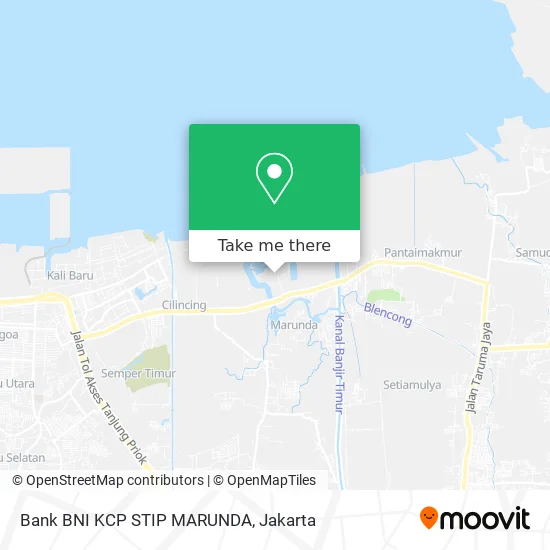 Bank BNI KCP STIP MARUNDA map