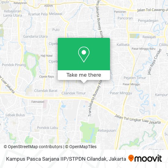Kampus Pasca Sarjana IIP / STPDN Cilandak map