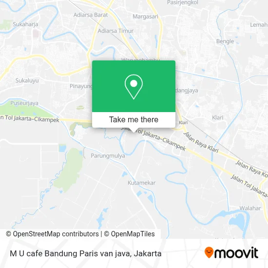 M U cafe Bandung Paris van java map