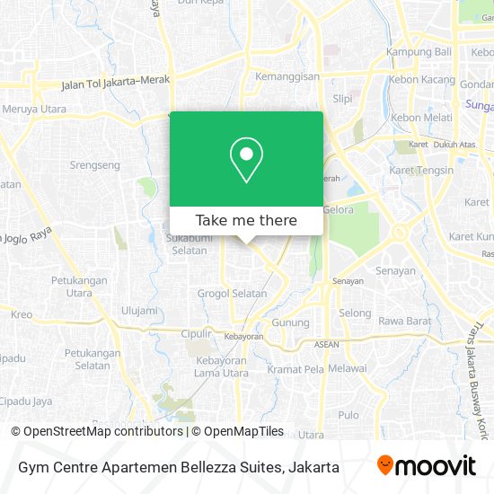 Gym Centre Apartemen Bellezza Suites map