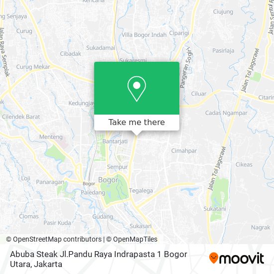 Abuba Steak Jl.Pandu Raya Indrapasta 1 Bogor Utara map